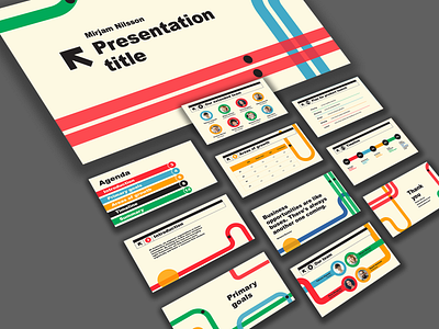 Microsoft Office | Metropolitan Presentation branding design graphic design illustration new york nyc powerpoint presentation public transportation subway template