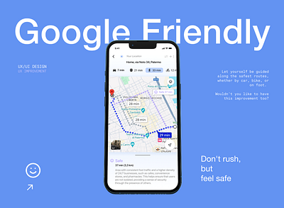 Google Maps Safety Feature app branding ui design ux