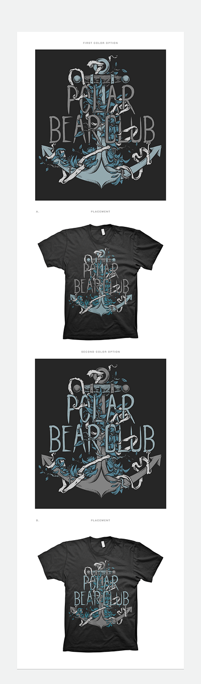 Shirt Design for Polar Bear Club art band design illustration shirt design