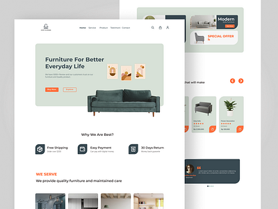 Cozy Closing - Elegant Furniture Store Landing Page app branding cozy design furniture graphic design illustration landing page logo ui ui ux vector