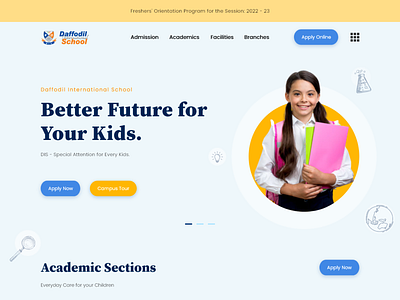 Education Website adobe xd college education website educational educational institution home page landing page pre school school ui web design website xd