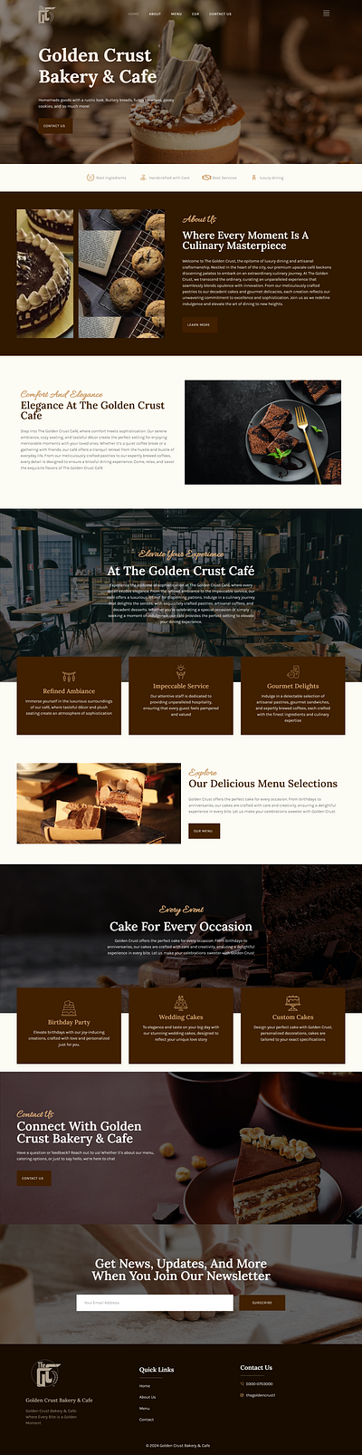 Golden Crust Bakery & Cafe | Wordpress responsive webdesign wordpress