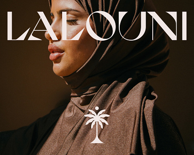 Lalouni The Label - Branding & Packaging apparel box clothing contemporary fashion gold foil hangtag labels logo luxury minimalist modest packaging palm shipping box sportswear swimwear