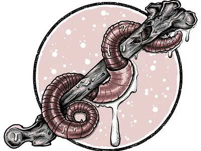 Earth Worm art design illustration