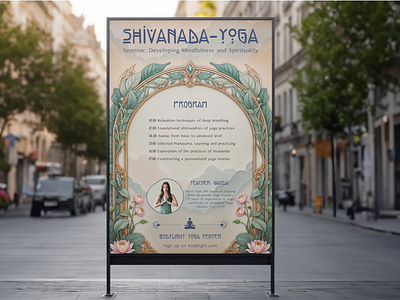 Shivanada Yoga Event Poster branding graphic design