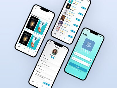 BuBoo - Sleek Mobile Bookstore App Design app book store branding design graphic design illustration landing page logo mobile mobile apps ui ui app ui apps ui ux vector