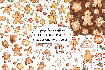 Gingerbread Patterns Background tumbler wrap