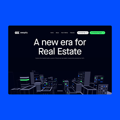 0xEquity: UI animation crypto exchangge illustration motion real estate ui user interface web3