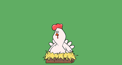 The Chicken or The Egg 2d after effects animal animation argentina chicken cute design draw egg freelance freelancer gif illustration illustrator motion design motion graphics