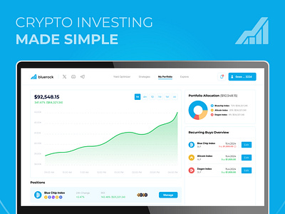 Permissionless Crypto Index Investing bitcoin blockchain clean design clean ui crypto crypto dashboard crypto index crypto indices crypto investing decentralized defi ethereum investing newbie crypto permisionless ui uiux ux