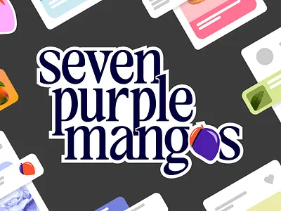 Logo & web design Seven purple mangos branding graphic design illustration logo web design website