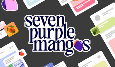 Logo & web design Seven purple mangos branding graphic design illustration logo web design website