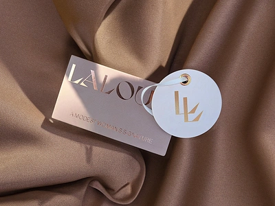 Lalouni The Label - Packaging Design apparel box clothing contemporary fashion gold foil hangtag labels logo luxury minimalist modest packaging palm shipping box sportswear swimwear