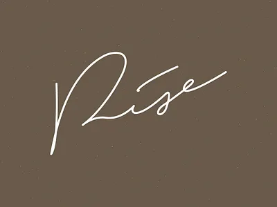 Rise - Luxury Apartments apartments branding logo logo design luxury minimal pen sign signature type typography wordmark