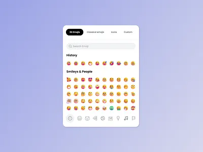 Emoji picker design emoji picker ui webdesign