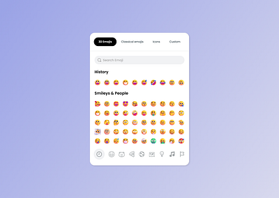 Emoji picker design emoji picker ui webdesign