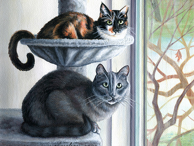 Cat TV Pet Portrait | Gouache Paint Illustration animals art art prints artwork cat cat art cats commissions freelance gouache illustration illustrator paint painter painting pet pet portrait pets wall art watercolor