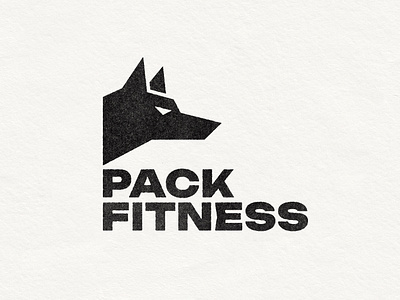 Pack Fitness • Logo Concept concept fitness grunge gym ink logo modern screen printing strong wolf workout