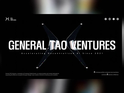 GENERAL TAO VENTURES - Landing Page Animation bitcoin blockchain branding btc crypto design home homepage illustration landingpage minimal minimalist nft ui ventures web web3 website