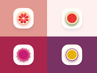 Fruit Icon/ Figma app branding design figma graphic design icon illustration logo ui ux website