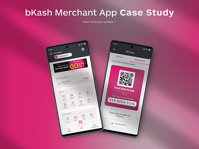 Case Study || bKash Merchant app banking app bkash case study figma mobile app ui ui design uiux uiux design