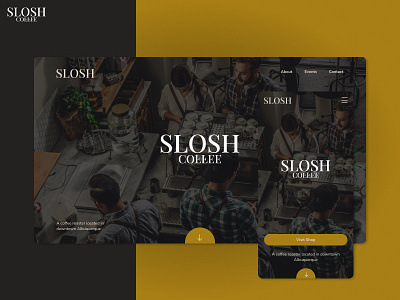 Slosh Coffee UX / UI / Header coffee coffee shop design ui ux webdesign website