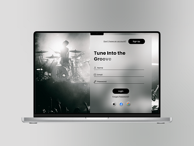 Concert Streaming concert concert streaming designer designing figma glass morphism ui ux webpage