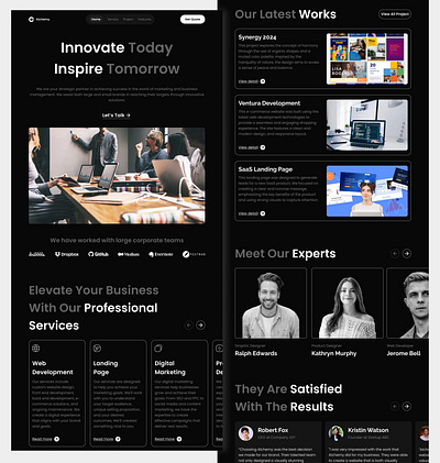 Alchemy - Digital Agency Website agency design digital landing page ui ux website