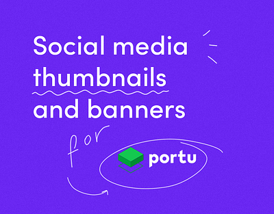 Social media thumbnails and banners for Portu banner branding thumbnail vector youtube