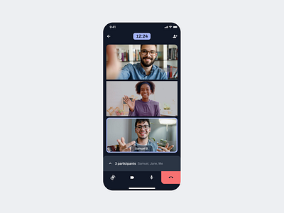 Group Video Call with BEEM app call chat communication design digital meeting mobile phone ui ui design uiux ux video