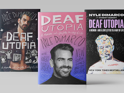 Deaf Utopia Book Cover Redesign art direction art director biography book art book cover book cover redesign book design collage deaf deaf community deaf power deaf utopia design equality graphic design illustration lgbtq logo memoir story