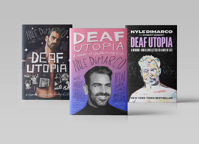 Deaf Utopia Book Cover Redesign art direction art director biography book art book cover book cover redesign book design collage deaf deaf community deaf power deaf utopia design equality graphic design illustration lgbtq logo memoir story