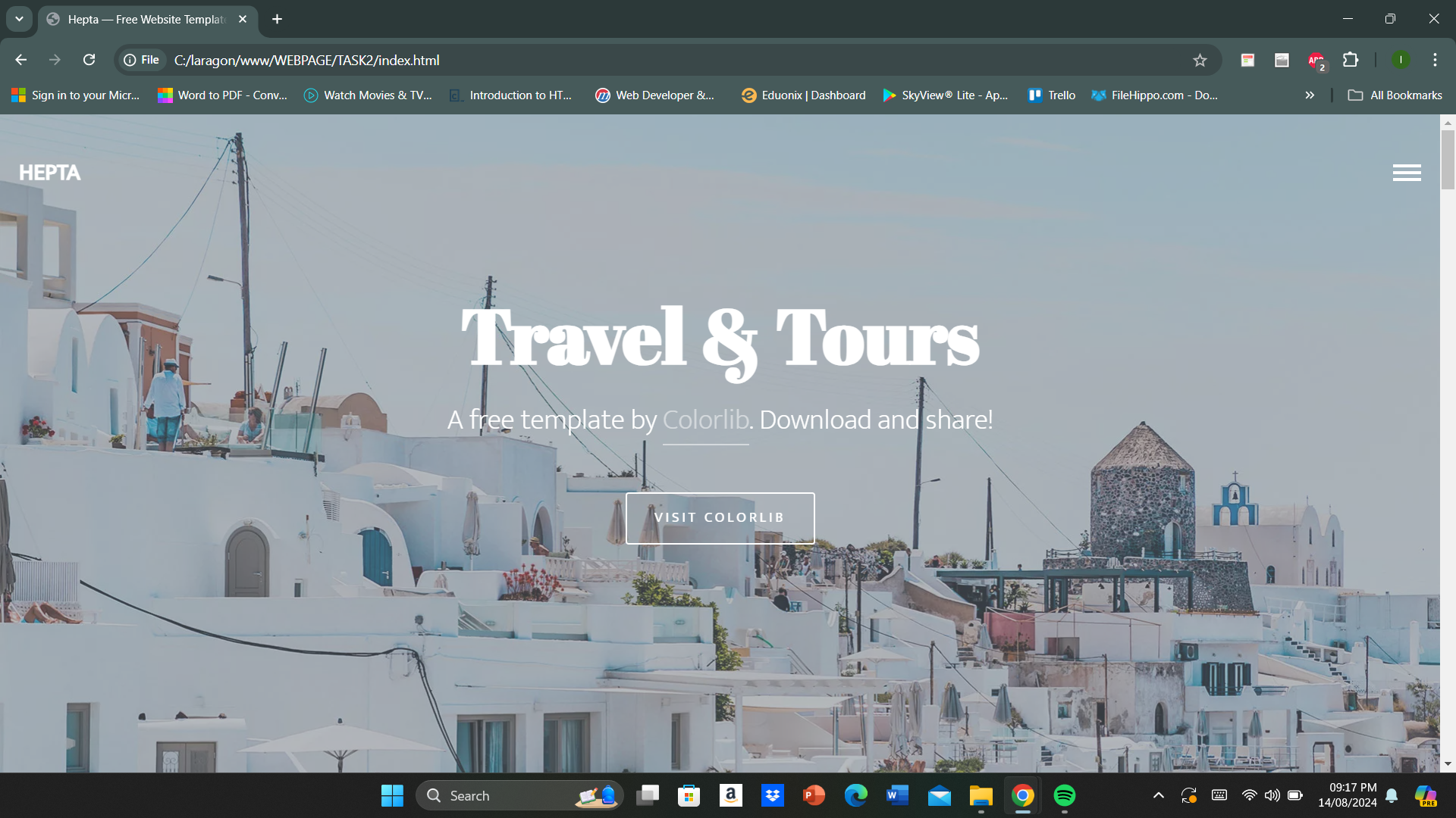 Travel Guide Website bootstrap5 css html javascript web design web development