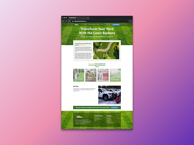 The Lawn Barbers branding graphic design ui website