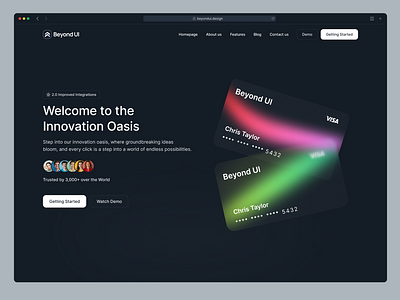 Landing page hero section - Beyond UI credit card ui hero section hero section ui hero ui landing landing page landing page hero landing page ui landing ui design saas landing