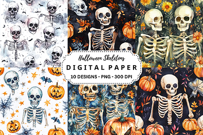 Halloween Skeletons Backgrounds Paper mugs