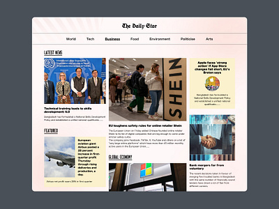 Press Page - Daily UI Challenge - 51/100 app branding daily ui daily ui day 51 day 51 design ecommerce illustration inspiration israt logo newspaper online news portal press page sleek design ui uxisrat