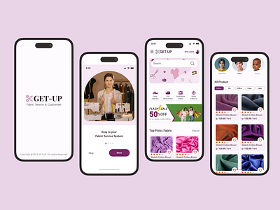 Tailoring Mobile app - Case Study app beautiful branding case study clothes design ecommerce fabric fashion graphic design header section hero section illustration landing landing page mobile sewing tailoring tailoring mobile app ui