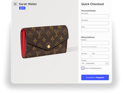 Web checkout form with skeuomorphic wallet illustration design graphic design illustration ui ux web web design