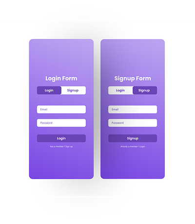 Login and Signup Form for Mobile figma graphic design login page signup ui