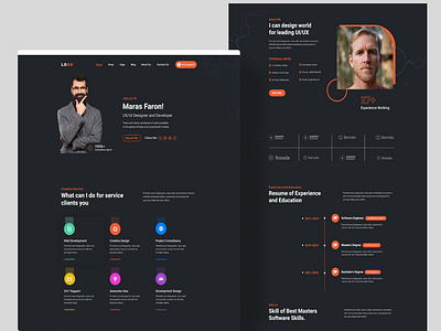 Figma Portfolio Website Design dark layout design figma portfolio ui ux website