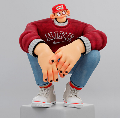 LOMOMOLOOKS 90S 3d blender character design design fashion graphic design illustration