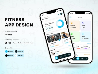 Fitness App Design appdesign appsdesign fitness fitness app fitness app design fitness goals fitnessapp fitnessappdesign gym app gymappdesign health app mobile app design mobileappdesign modernui uiuxdesign wellness app workout plannes