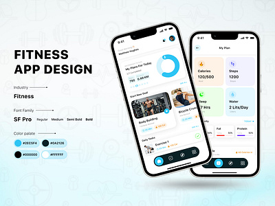 Fitness App Design appdesign appsdesign branding fitness fitness app design fitnessapp fitnessappdesign gymappdesign mobile app design mobile app development mobileappdesign uiuxdesign