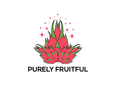 PURELY FRUITFUL LOGO branding design dragon graphic design illustration logo logo i purely fruitful vector