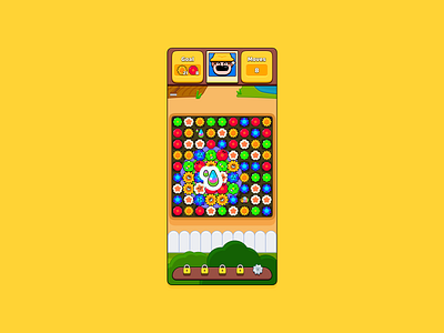 Flower Power - Match 3 game app branding design flower game illustration match 3 mobile saga map ui ux