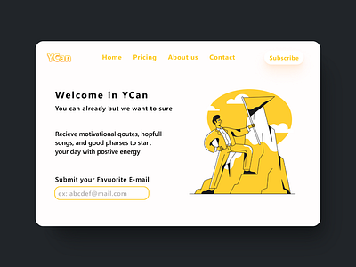 YCan Landing page dailyui designinspiration landing page ui uiux userinterface visualdesign