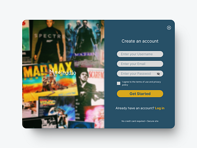 MovStudio Pop-Up dailyui designinspiration designpopup ui uicomponents uiux userinterface visualdesign