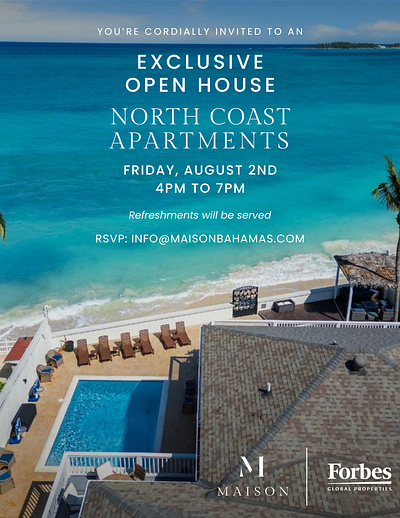 North Coast Apartments | Exclusive Open House branding graphic design