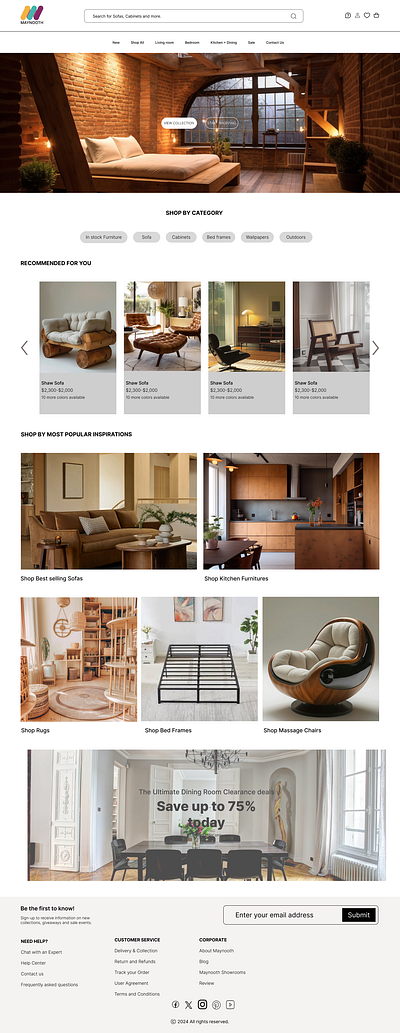 Ecommerce Furniture Website